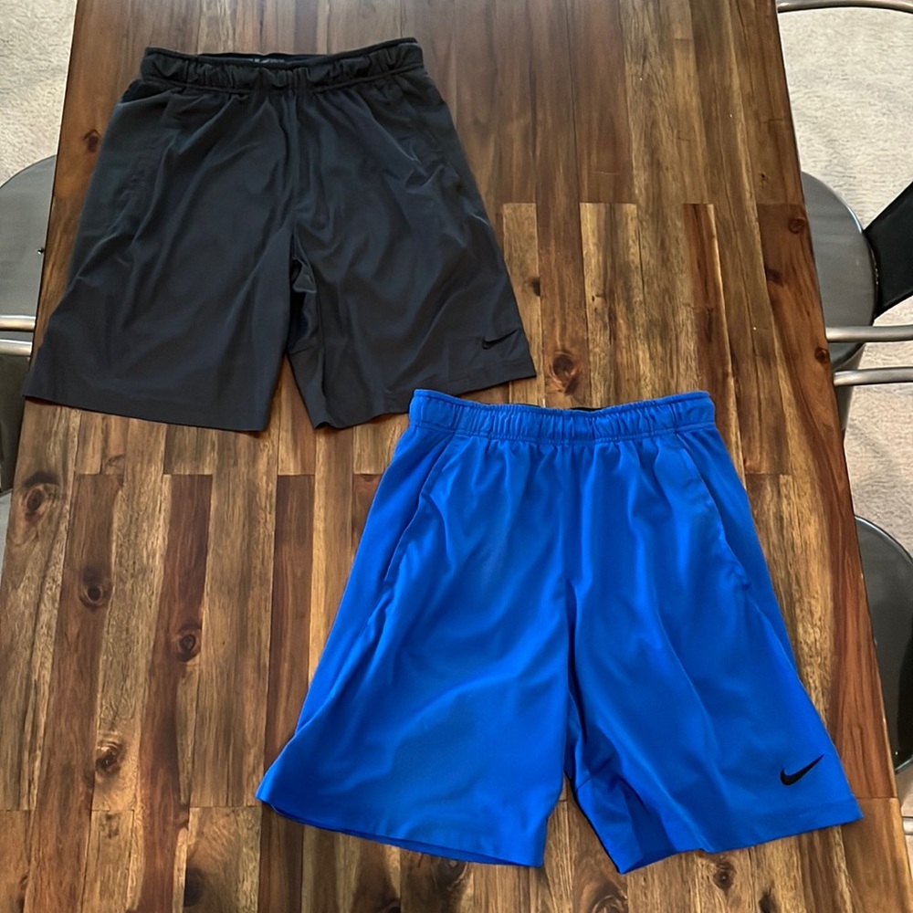 Two Nike basketball shorts